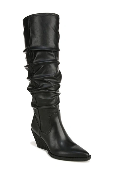 Zodiac Riau Womens Faux Leather Wide Calf Knee-high Boots In Black