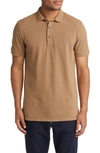 Allsaints Reform Slim Fit Cotton Polo In Warm Taupe