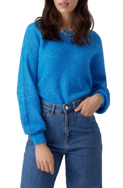 Vero Moda Ruby Boatneck Sweater In French Blue