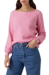 Vero Moda Ruby Boatneck Sweater In Pink