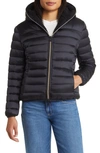 Save The Duck Alexis Water-resistant Hooded Puffer Jacket In Schwarz