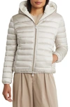 Save The Duck Elvira Water Resistant Hooded Puffer Jacket In Rainy Beige