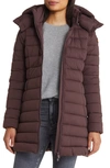 Save The Duck Dorothy Hooded Stretch Puffer Jacket In Ruby Red