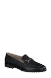 Paul Green Shay Bit Loafer In Black Brushed Leather