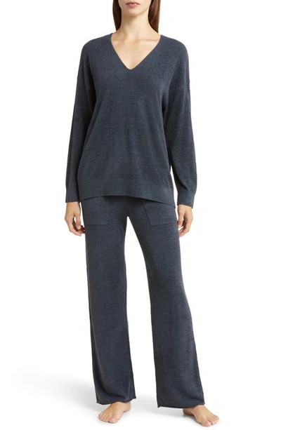 Barefoot Dreams Cozychic™ Ultra Lite® Long Sleeve Lounge Shirt & Pants In Tidewater