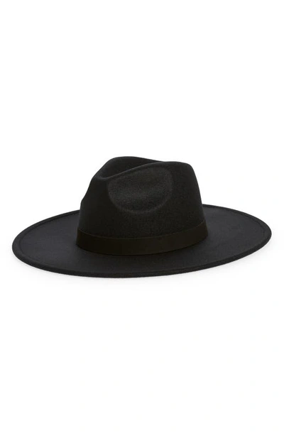 Treasure & Bond Felt Panama Hat In Black Combo