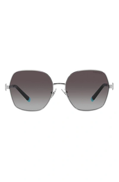 Tiffany & Co 59mm Gradient Irregular Sunglasses In Grey Gradient