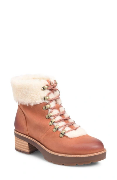 Kork-ease Winslet Genuine Shearling Trim Bootie In Orange F/ G
