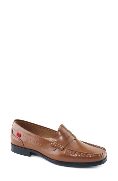 Marc Joseph New York East Village 2.0 Penny Loafer In Cognac Polished Napa