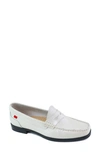 Marc Joseph New York East Village 2.0 Penny Loafer In Off White Pollished Napa