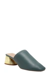 Katy Perry The Clarra Slipon Womens Solid Faux Leather Mules In Sage Leaf