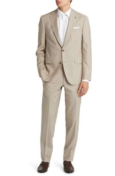 Jack Victor Esprit Soft Constructed Solid Wool Suit In Multi