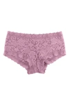 Hanky Panky Daily Lace Boyshorts In Orchid