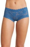 Hanky Panky Daily Lace Boyshorts In Storm Cloud Blue