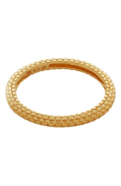 Monica Vinader Gold Heirloom Stacking Ring In 18k Gold Vermeil