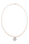 MONICA VINADER AVA DIAMOND DISC PENDANT NECKLACE