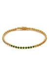 Monica Vinader Rainbow Stone Tennis Bracelet In 18k Gold Vermeil/ Mixed Stones