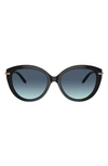 Tiffany & Co 55mm Cat Eye Sunglasses In Blue Gradient