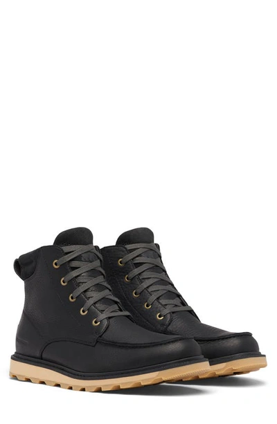 Sorel Madson Ii Moc Toe Waterproof Boot In Black/ Jet