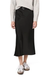 Wayf Rosalina Slip Skirt In Black