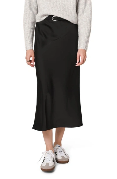 Wayf Rosalina Slip Skirt In Black