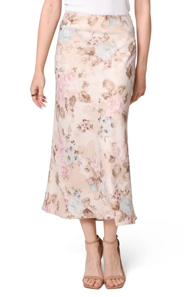 Wayf Rosalina Slip Skirt In Shadow Floral