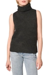 Wayf Shay Sleeveless Rib Cowl Neck Sweater In Charcoal