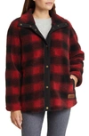 Pendleton Windom Fleece Jacket In Red/ Black Buffalo