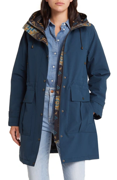 Pendleton Bridgeport Water Resistant Hooded Jacket In Moroccan Blue