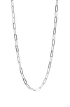 Argento Vivo Sterling Silver Paper Clip Chain Necklace In Silver