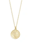 Argento Vivo Virgin Mary Coin Pendant Necklace In Gold