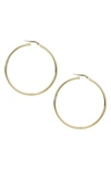 Argento Vivo Sterling Silver Essential Tube Hoop Earrings In Gold