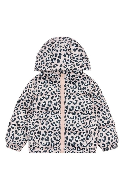 Miles The Label Kids' Animal Print Recycled Polyester Packable Jacket In 401 Light Pink