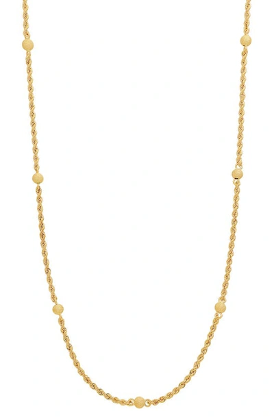 Bony Levy 14k Gold Rope Chain Station Necklace In 14k Yellow Gold