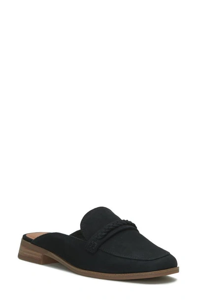 Lucky Brand Linox Braid Mule In Black Leather