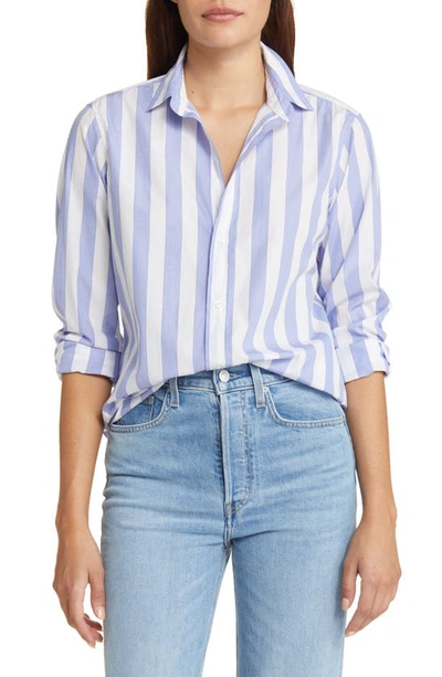 Frank & Eileen Frank Stripe Poplin Button-up Shirt In Blue Stripe