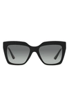 Versace 56mm Gradient Square Sunglasses In Black