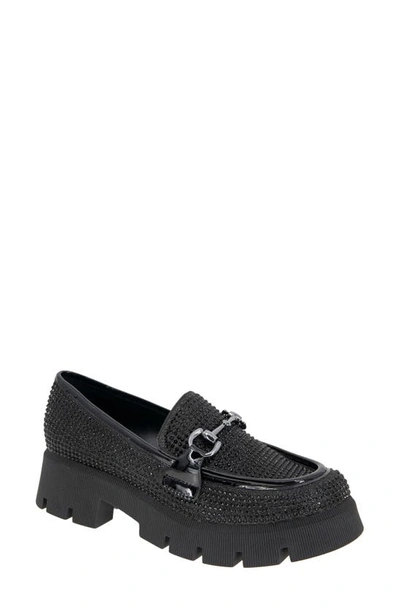 Bcbgeneration Raylin Lug Sole Loafer In Black Glitter