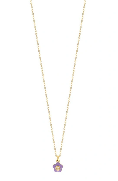 Bony Levy Kids' Flower Diamond Pendant Necklace In 18k Yellow Gold