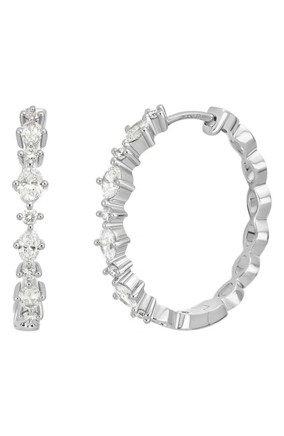 Bony Levy Audry Diamond Hoop Earrings In 18k White Gold