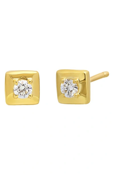 Bony Levy Liora Diamond Square Stud Earrings In 18k Yellow Gold