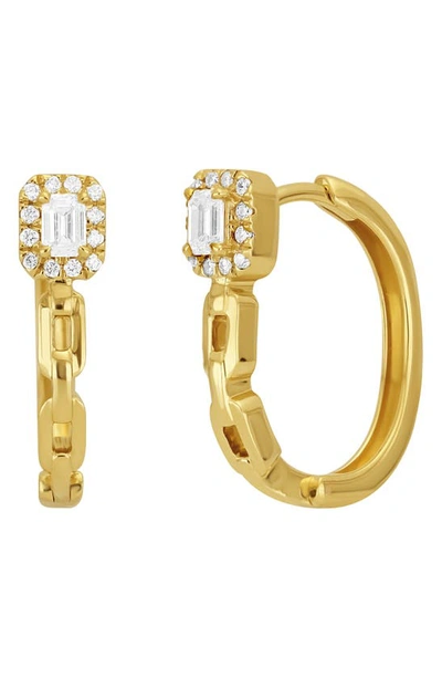 Bony Levy Vardia Diamond Huggie Hoop Earrings In 18k Yellow Gold