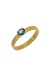Bony Levy Blc 14k Gold Ring In 14k Yellow Gold - Blue Topaz