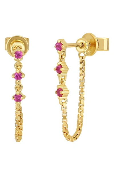 Bony Levy El Mar Chain Drop Earrings In 18k Yellow Gold - Ruby