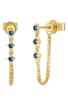 Bony Levy El Mar Chain Drop Earrings In 18k Yellow Gold - Sapphire