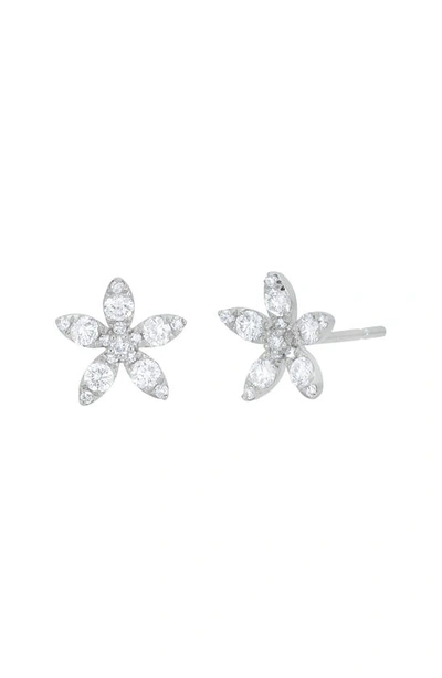 Bony Levy Mika Diamond Flower Stud Earrings In 18k White Gold