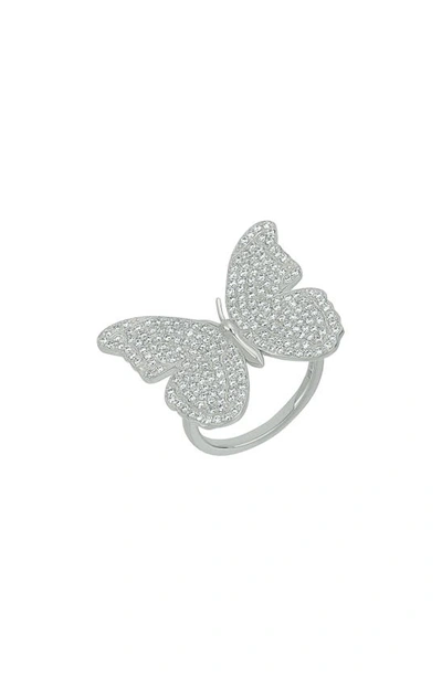 Bony Levy Icon Diamond Pavé Butterfly Ring In 18k White Gold