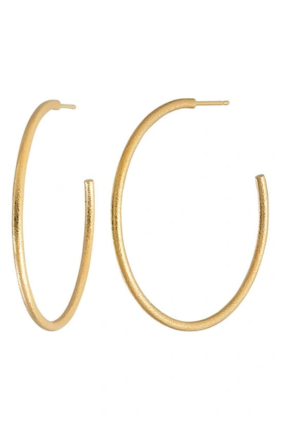 Bony Levy Textured 14k Gold Hoop Earrings In 14k Yellow Gold