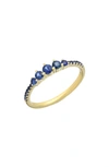 Bony Levy El Mar Stackable Ring In 18k Yellow Gold - Sapphire
