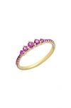 Bony Levy El Mar Stackable Ring In 18k Yellow Gold - Ruby